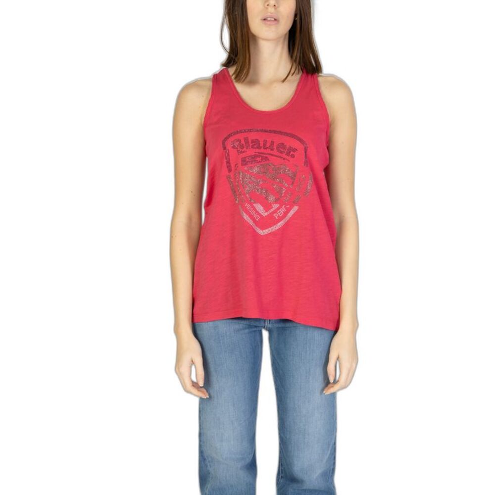 Blauer Rhinestone Tank Top Casual Summer Women Red Tops